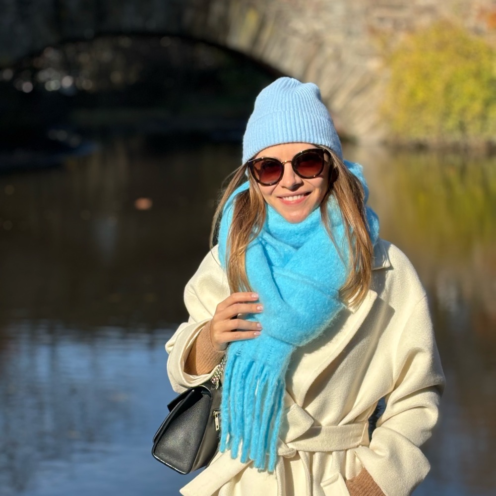 Bershka blue scarf